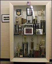 trophy case in Municipal Building