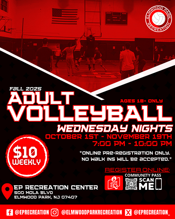 Adult Volleyball flyer