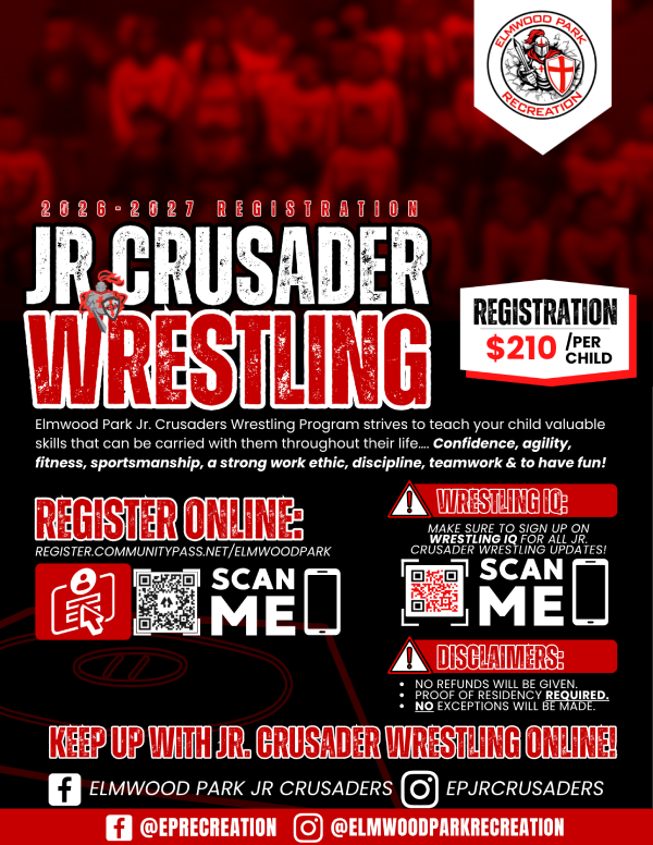 Junior Crusader Wrestling 2026 flyer