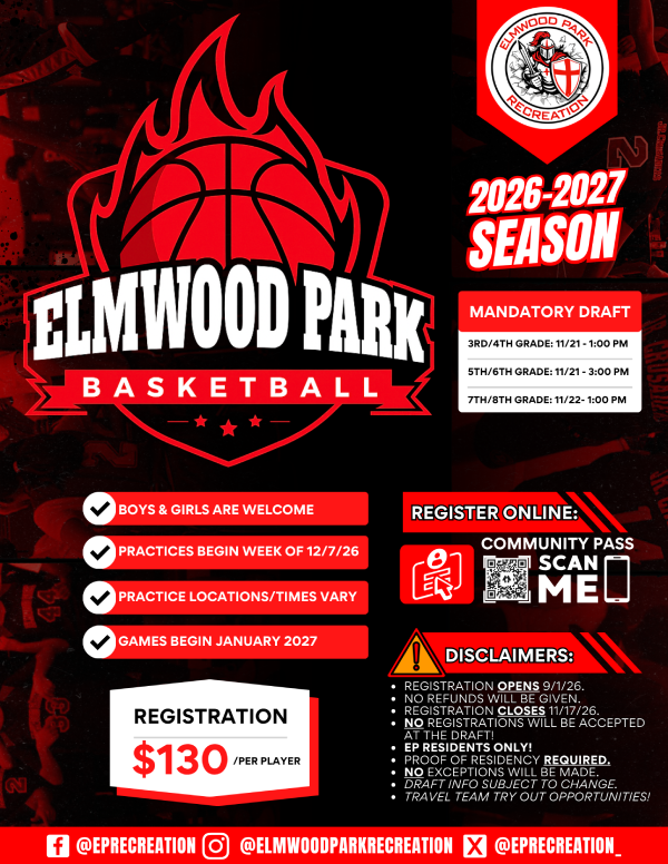 Rec Basketball 2026-2027 Season flyer