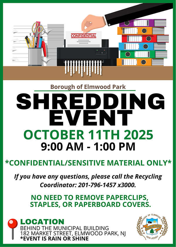 Shredding Event 2025 flyer