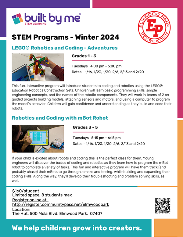 Stem Programs Winter 2024 flyer