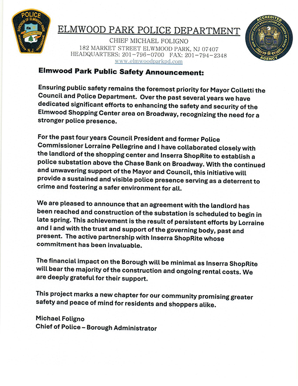 Public Safety Announcement - February 2026