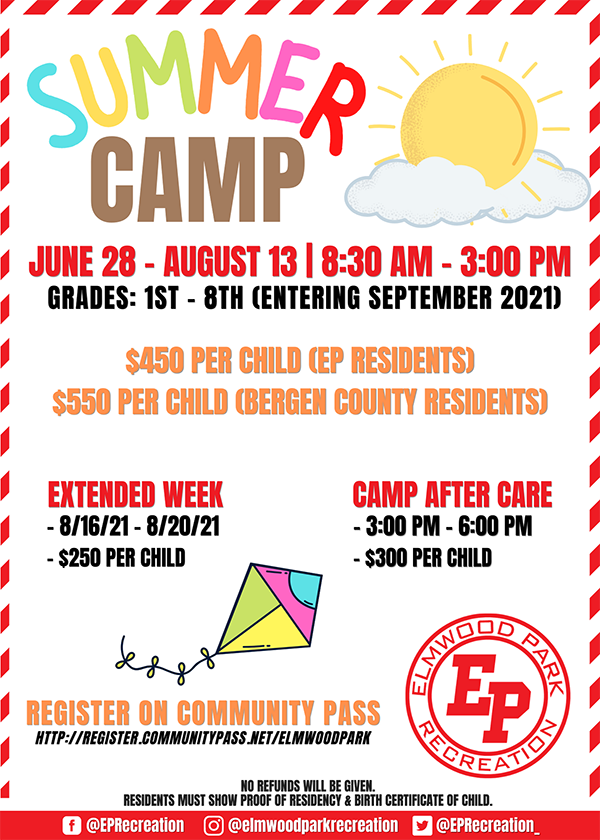 Summer Camp 2021 flyer