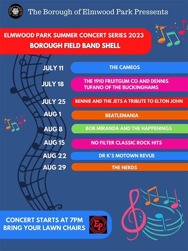 Summer Concert Series 2023 flyer